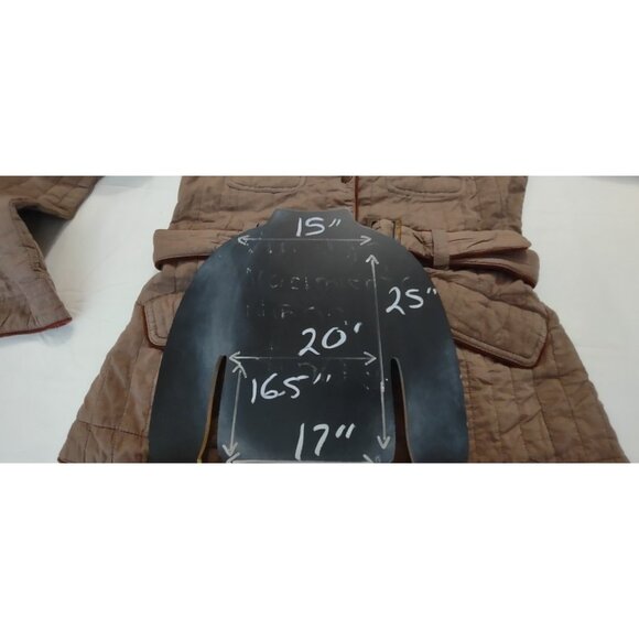 Tulle Women Belted Textured Vintage Design Jacket Brown Size M/L 90s - Picture 7 of 14